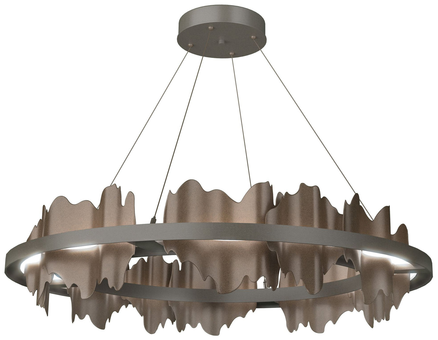 Hildene Circular LED Pendant - Dark Smoke - Bronze