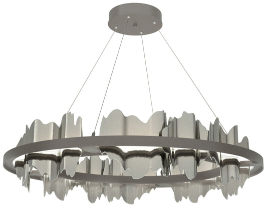 Hildene Circular LED Pendant - Dark Smoke - Sterling