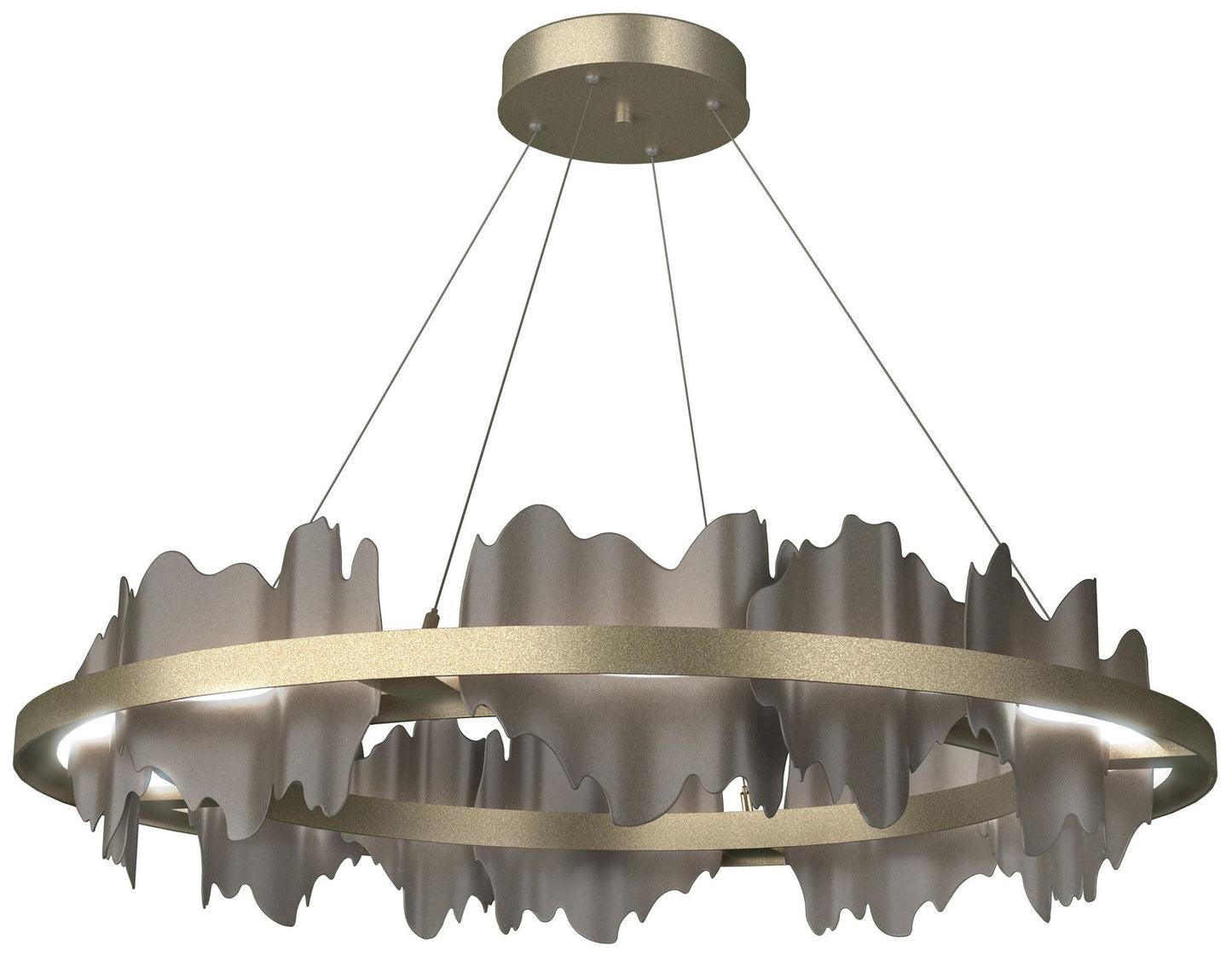 Hildene Circular LED Pendant - Gold - Dark Smoke