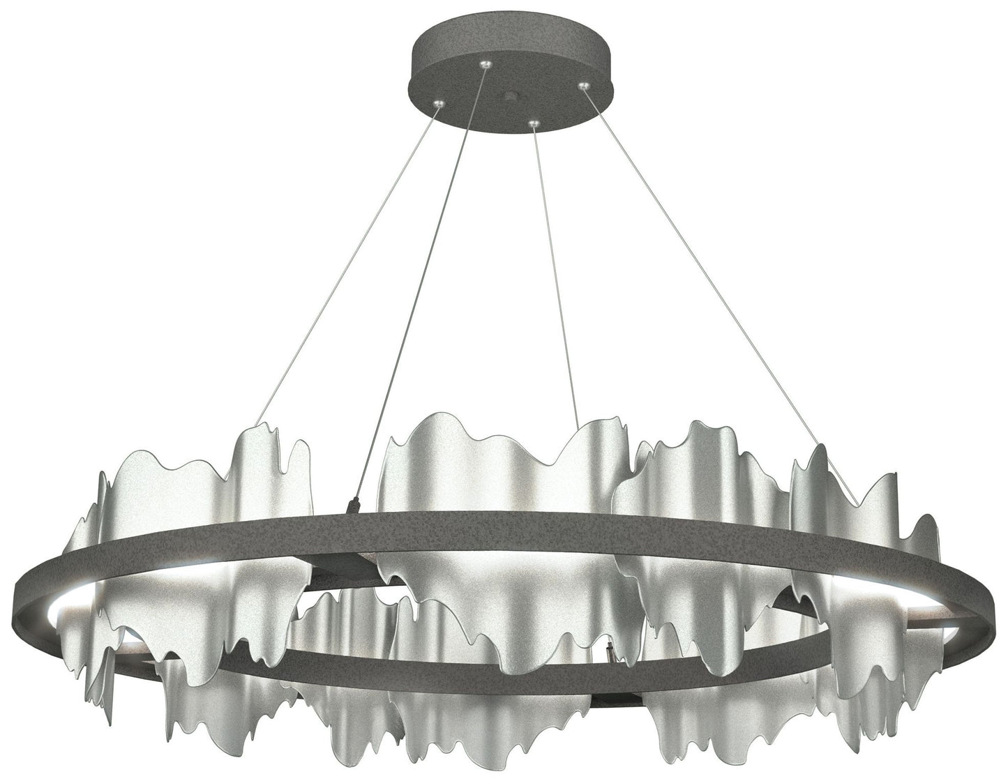 Hildene Circular LED Pendant - Iron - Platinum