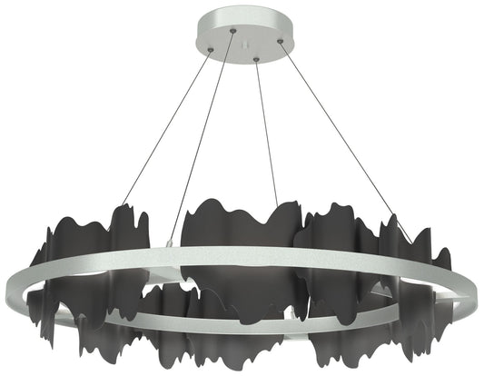 Hildene Circular LED Pendant - Platinum - Black