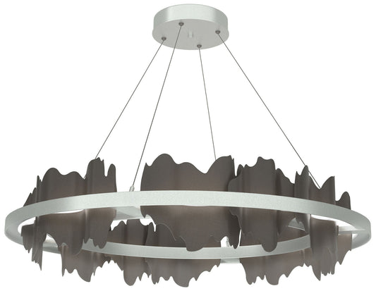 Hildene Circular LED Pendant - Platinum - Dark Smoke