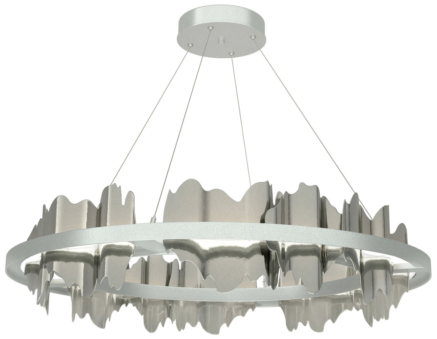 Hildene Circular LED Pendant - Platinum - Sterling