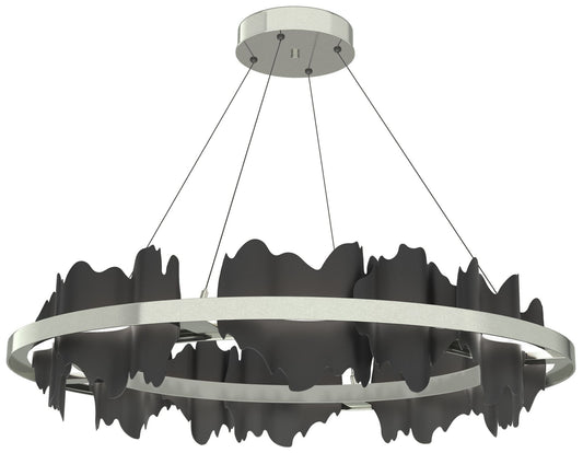 Hildene Circular LED Pendant - Sterling - Black