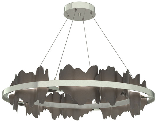 Hildene Circular LED Pendant - Sterling - Dark Smoke