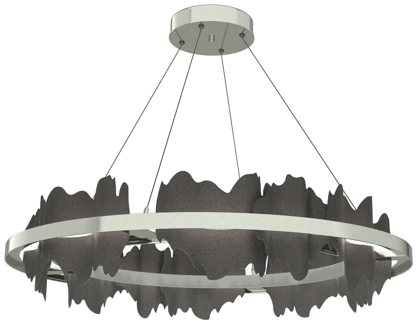 Hildene Circular LED Pendant - Sterling - Iron