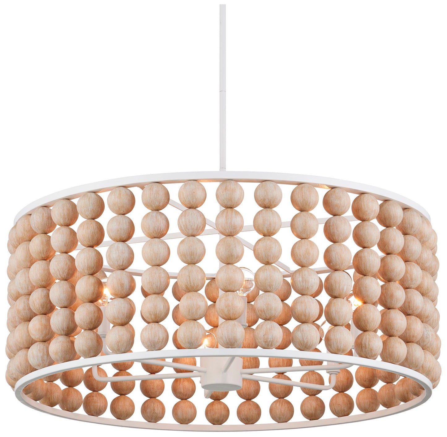 Holcroft 32 1/4"W Sugar White and Sandstone Pendant Light