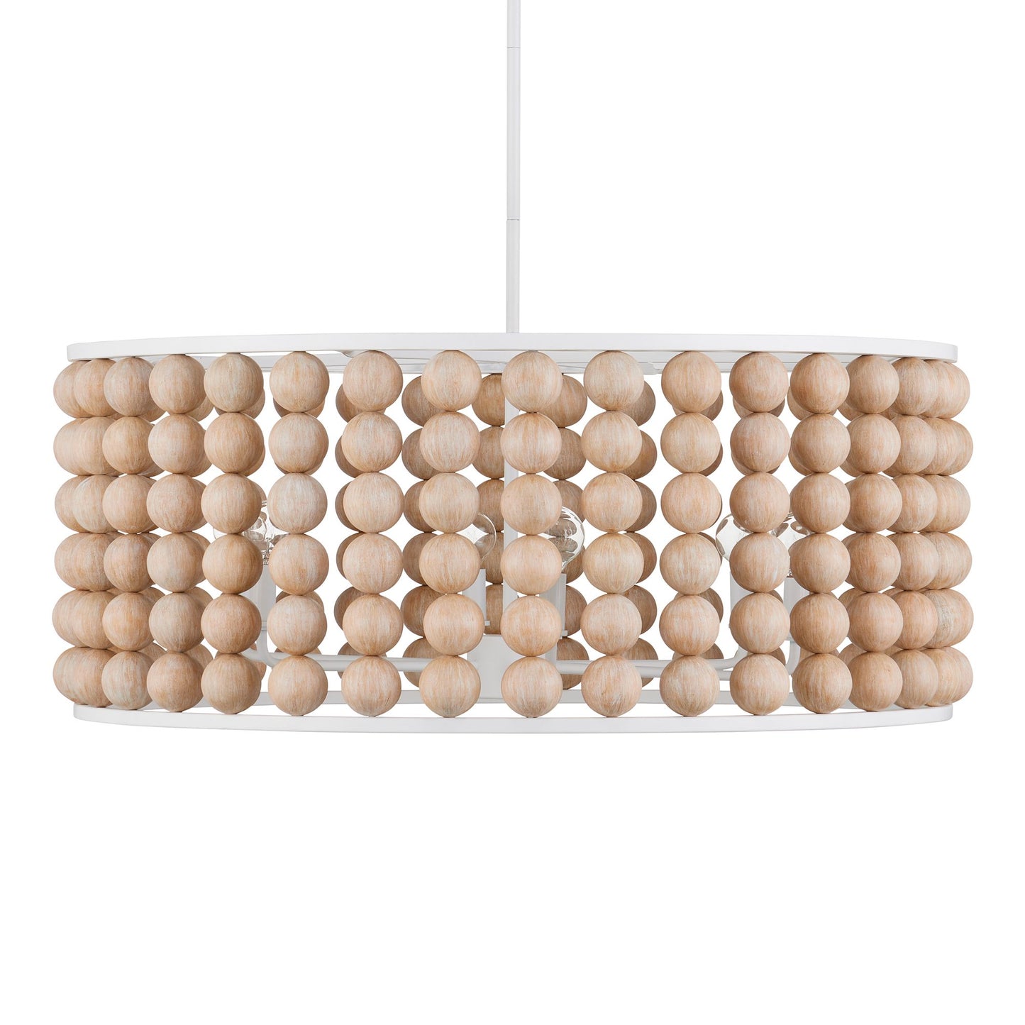 Holcroft 32 1/4"W Sugar White and Sandstone Pendant Light
