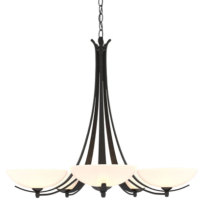 Hubbardton Forge Aegis 31 1/4"W Black 5-Light Chandelier
