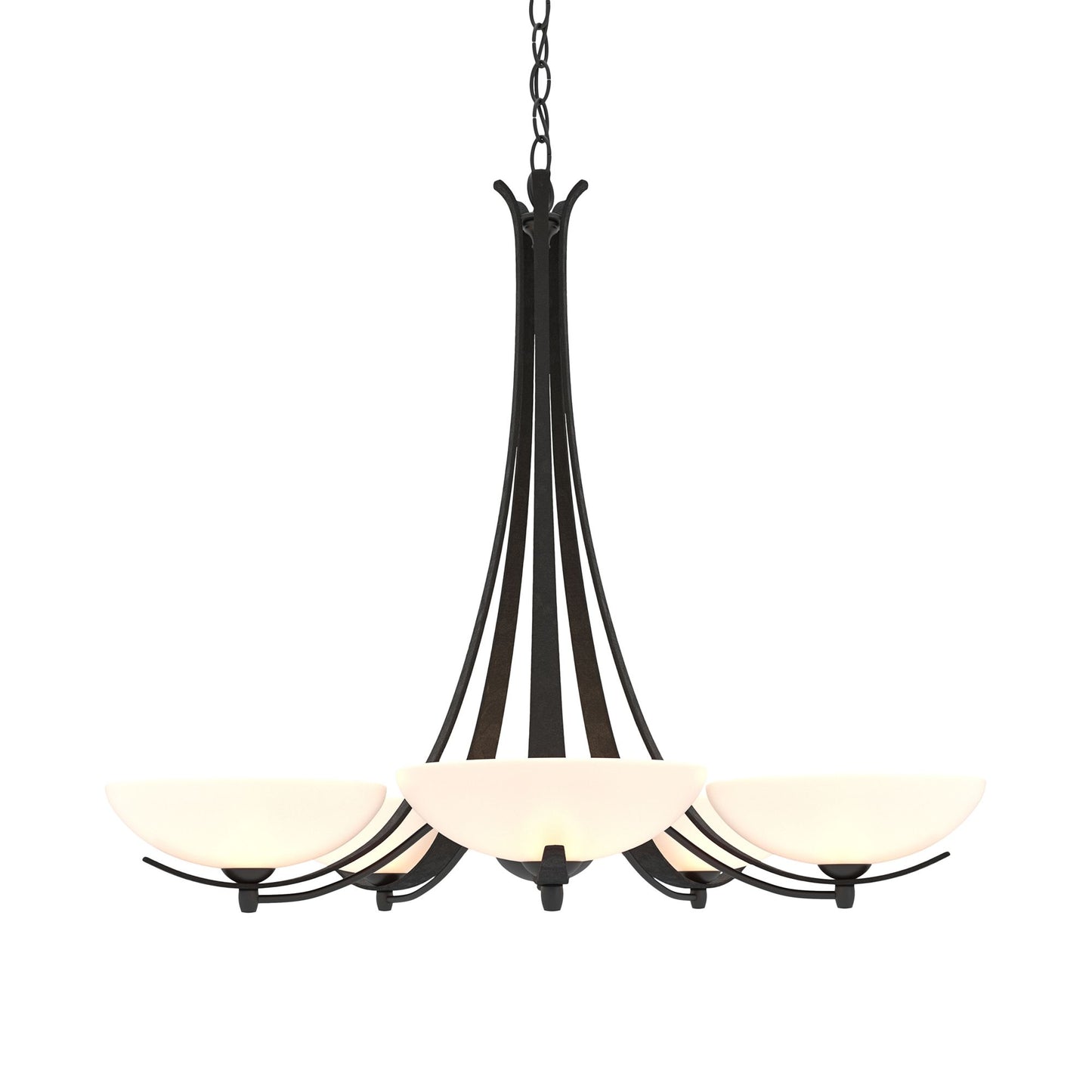 Hubbardton Forge Aegis 31 1/4"W Black 5-Light Chandelier