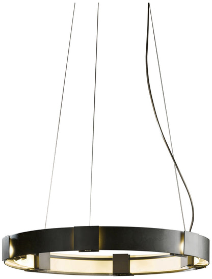 Hubbardton Forge Aura Pendant 28.9" Dark Smoke Glass Ring Pendant