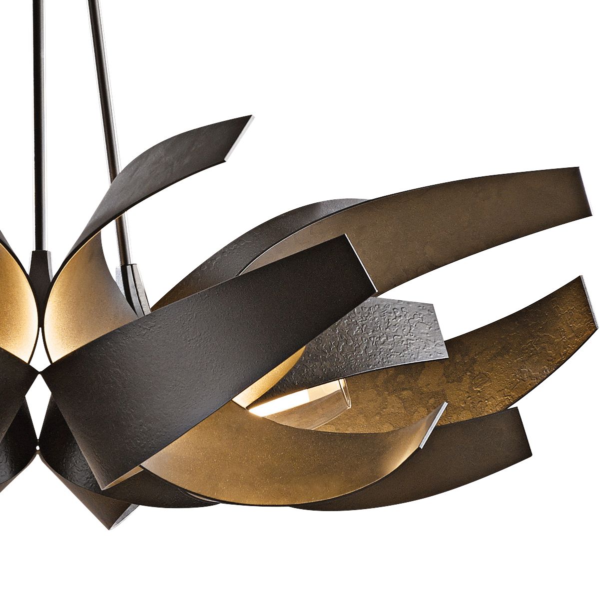 Hubbardton Forge Corona 35"W Smoke 6-Light Chandelier