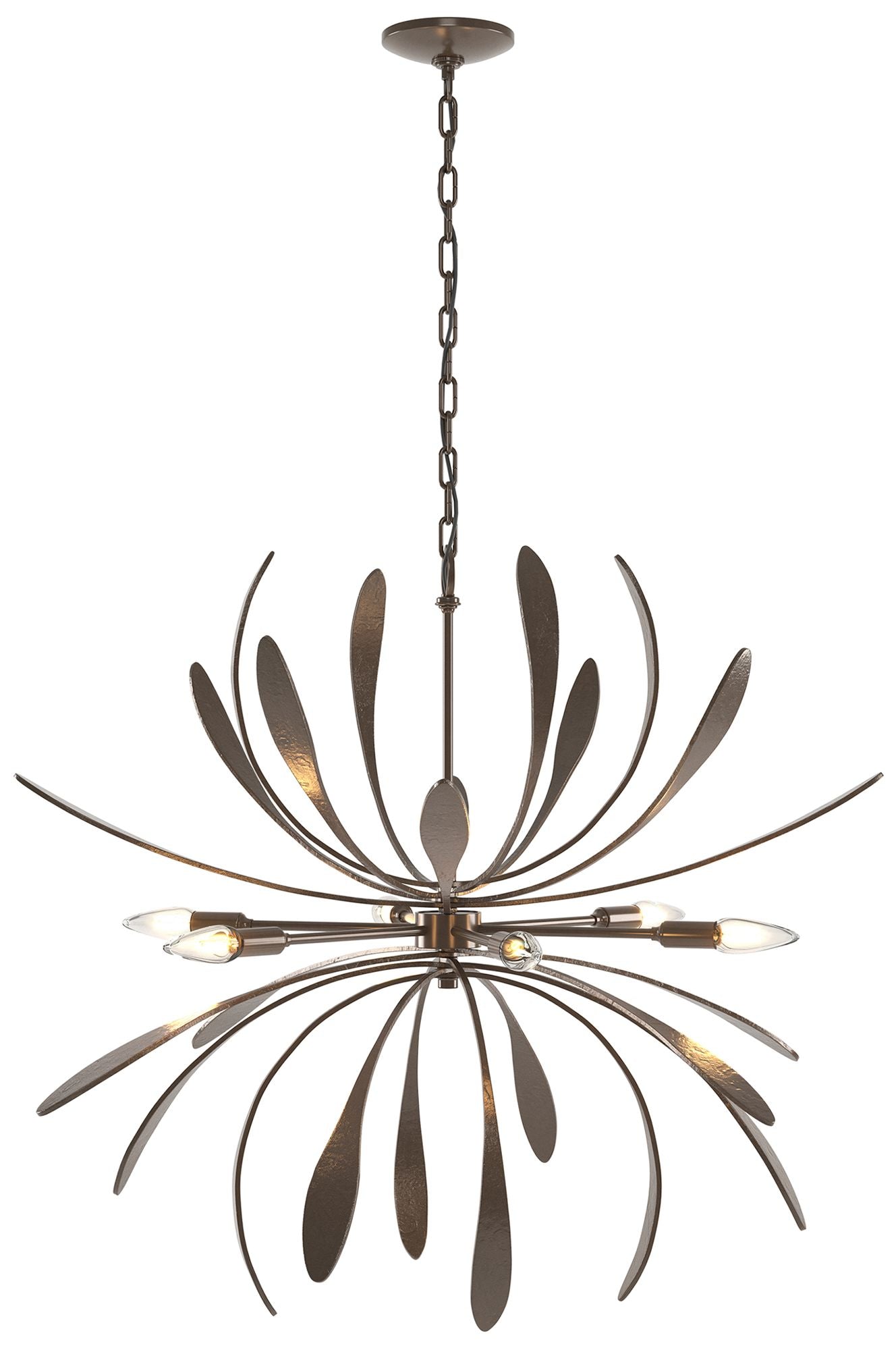 Hubbardton Forge Dahlia 32.7" Wide Bronze Modern Chandelier