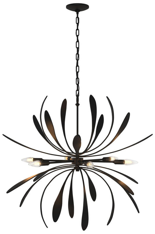 Hubbardton Forge Dahlia 32 3/4" Black Finish Modern Chandelier