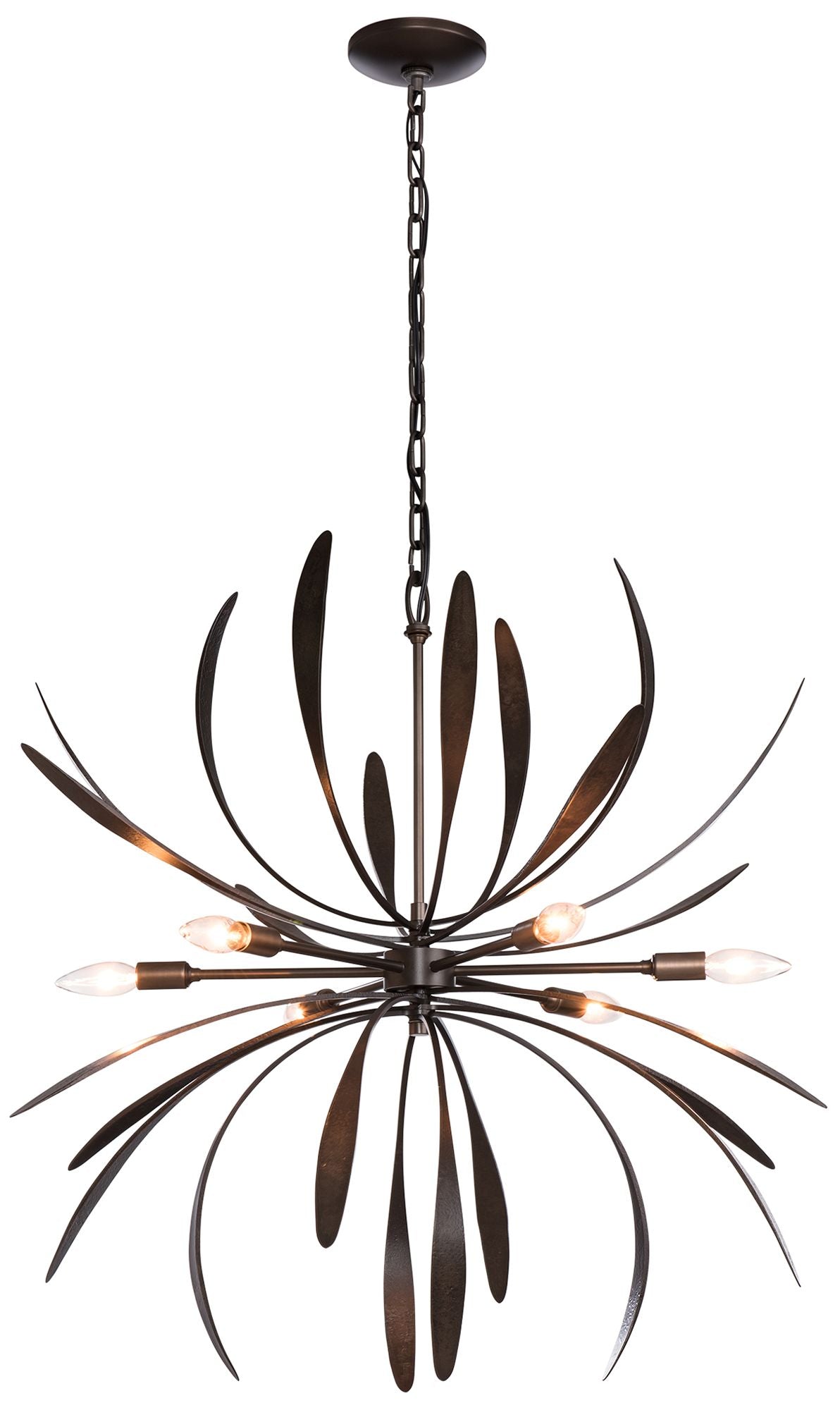 Hubbardton Forge Dahlia 32 3/4" Dark Smoke Finish Modern Chandelier