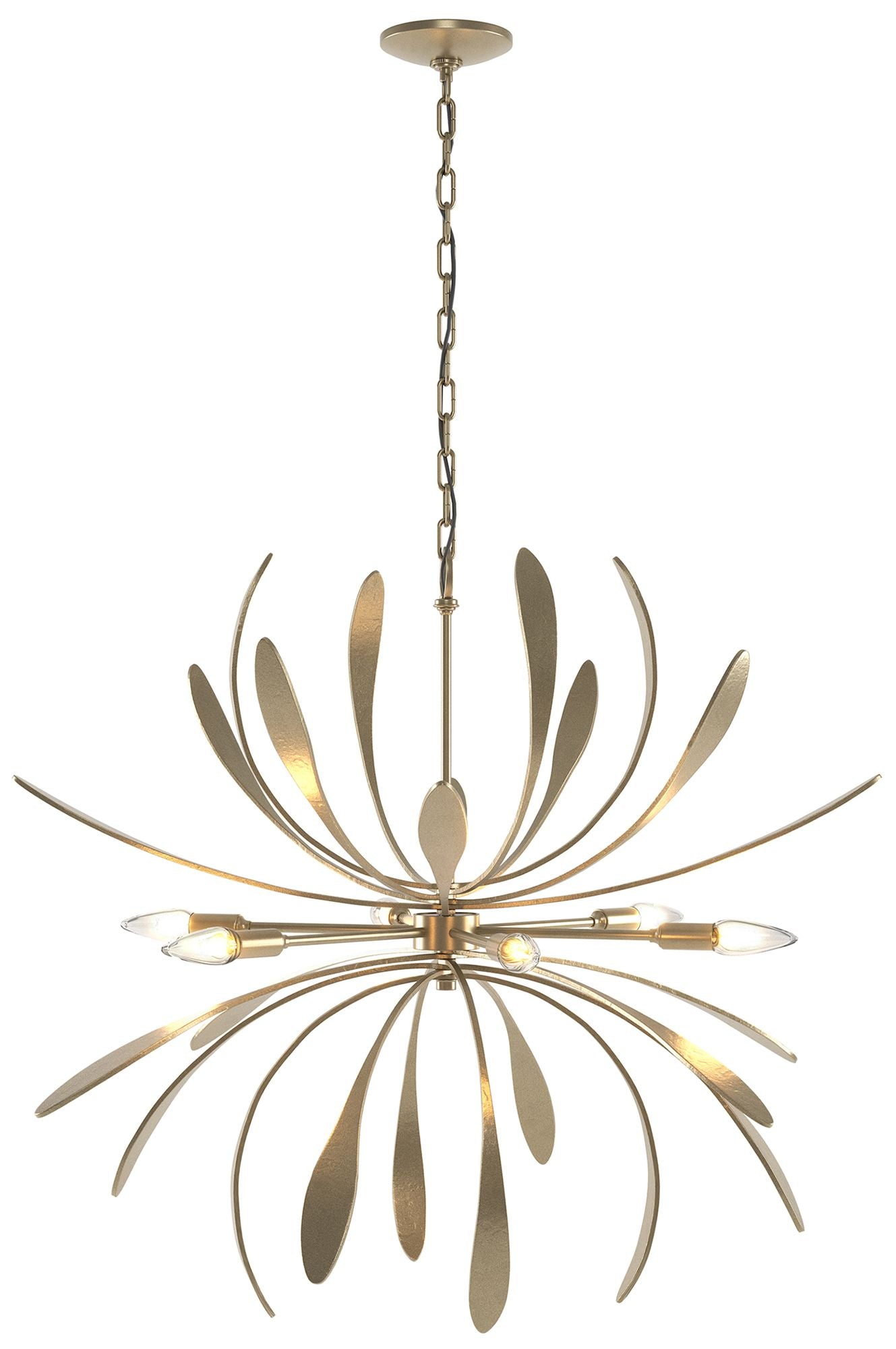 Hubbardton Forge Dahlia 32 3/4" Soft Gold Finish Modern Chandelier