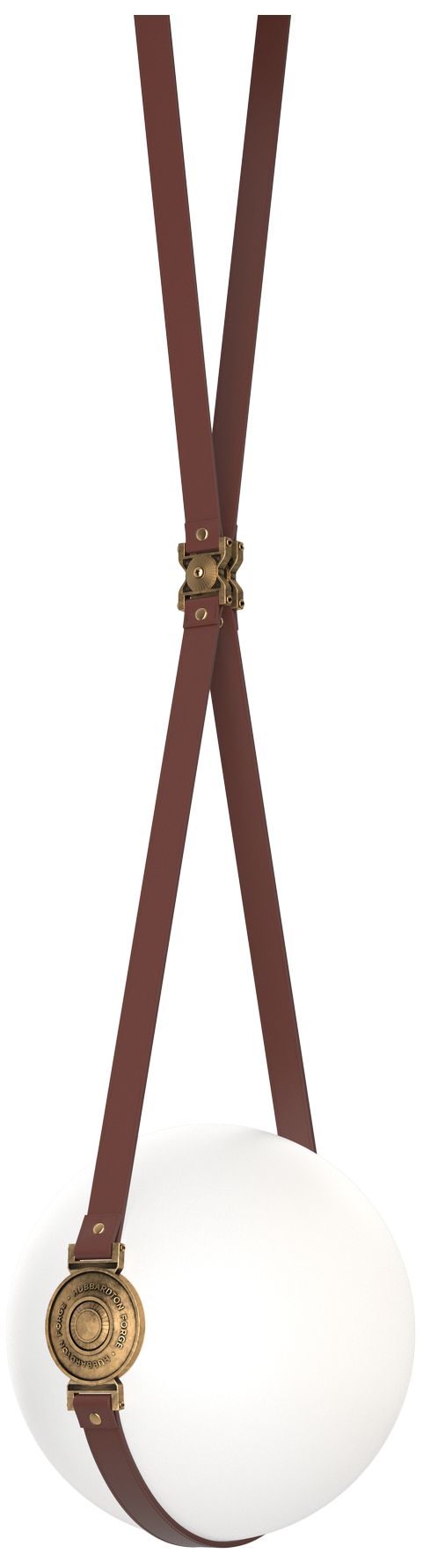 Hubbardton Forge Derby 11" Wide Straps and Opal Glass LED Pendant