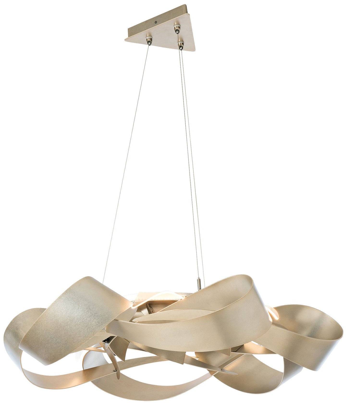 Hubbardton Forge Flux 39 1/2" Wide Soft Gold LED Pendant Light