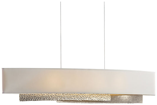 Hubbardton Forge Oceanus 42" Wide Soft Gold and Flax Linear Pendant