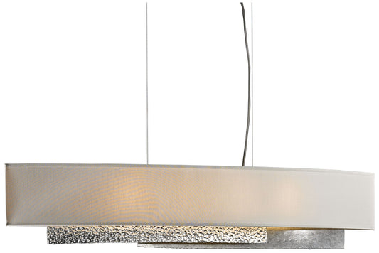 Hubbardton Forge Oceanus 42" Wide Sterling and Flax Linear Pendant