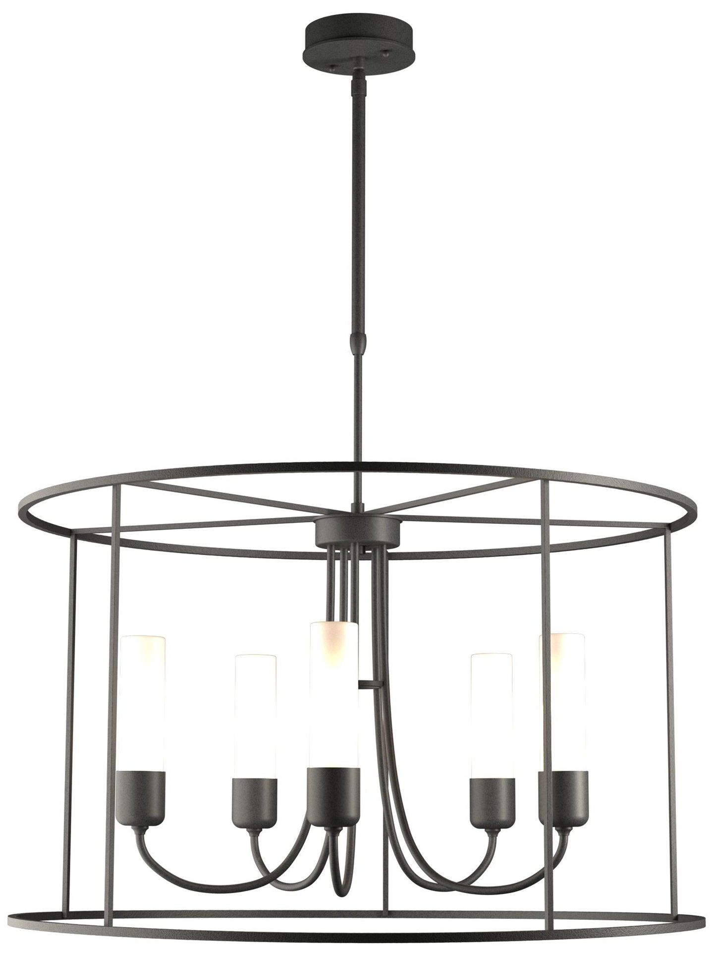 Hubbardton Forge Portico 32" Natural Iron Ring Drum Outdoor Pendant