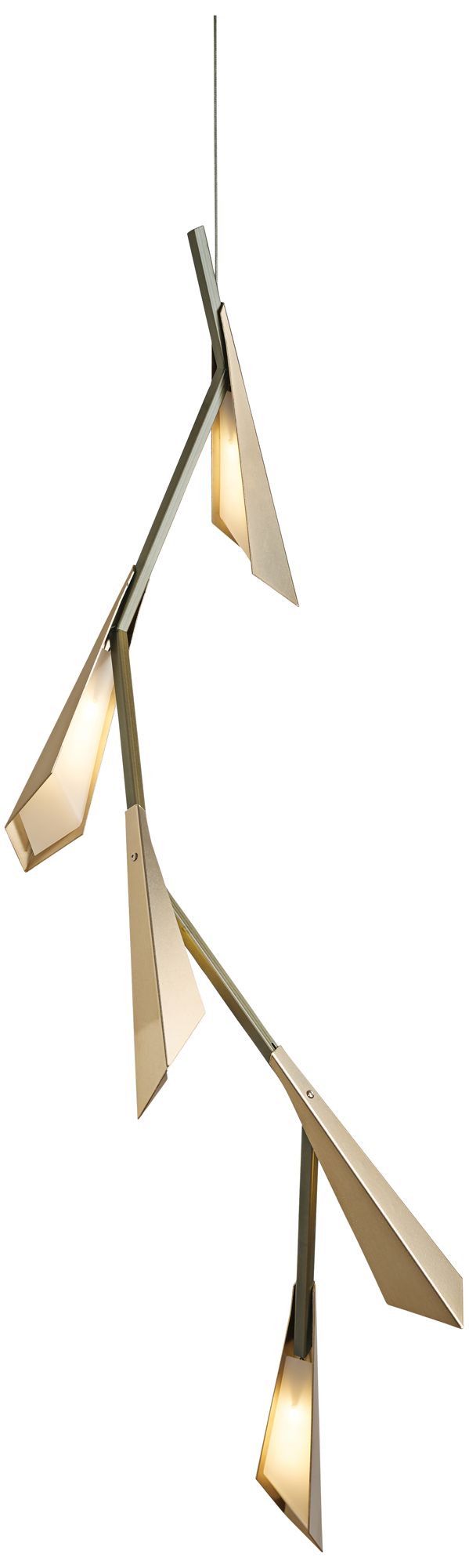Hubbardton Forge Quill 46 1/2"H LED Gold Linear Pendant