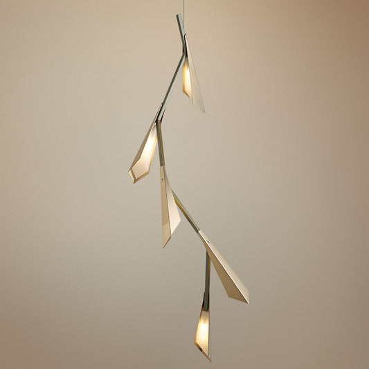 Hubbardton Forge Quill 46 1/2"H LED Gold Linear Pendant