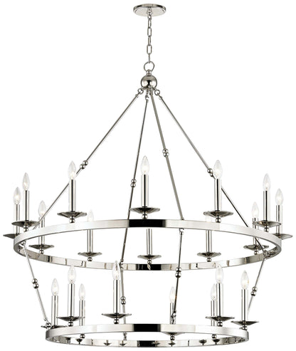 Hudson Valley Allendale 46 3/4"W Nickel 20-Light Chandelier