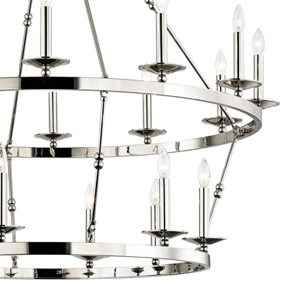 Hudson Valley Allendale 46 3/4"W Nickel 20-Light Chandelier