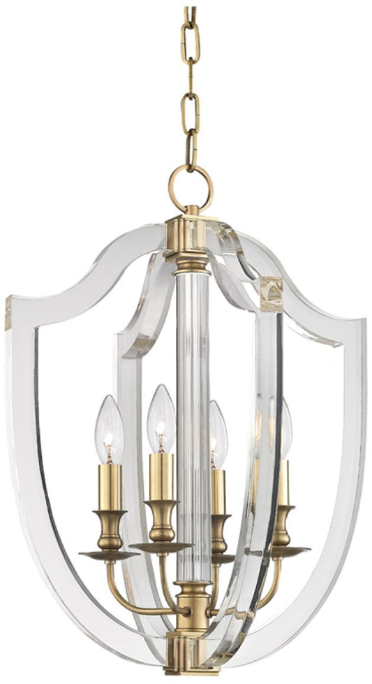 Hudson Valley Arietta 16.5" Wide Aged Brass 4 Light Pendant