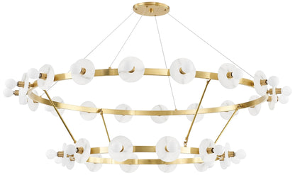 Hudson Valley Austen 58" Wide Aged Brass LED Chandelier