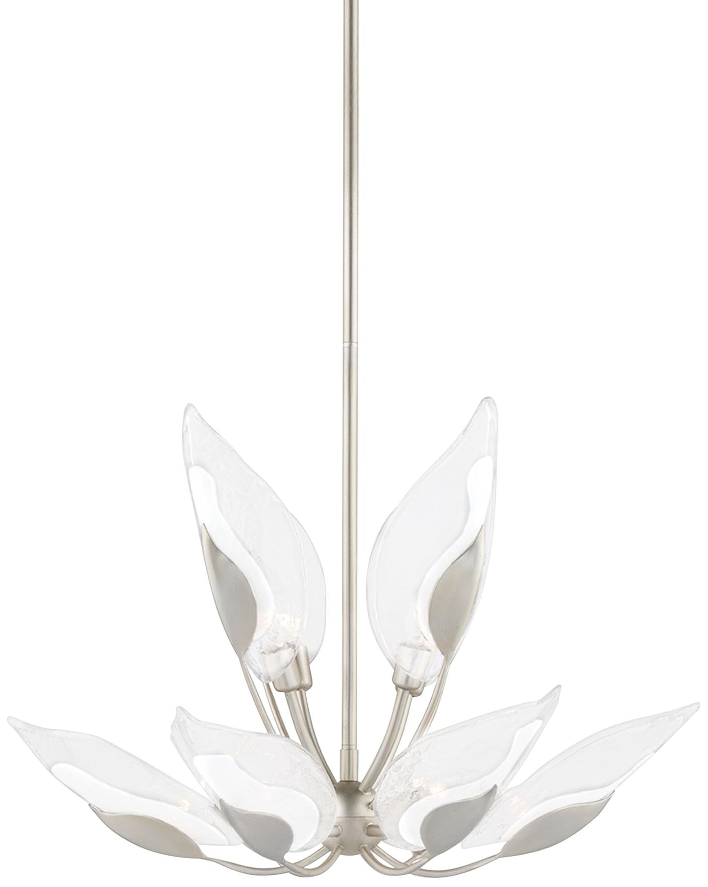 Hudson Valley Blossom 29" Wide Silver Leaf Chandelier