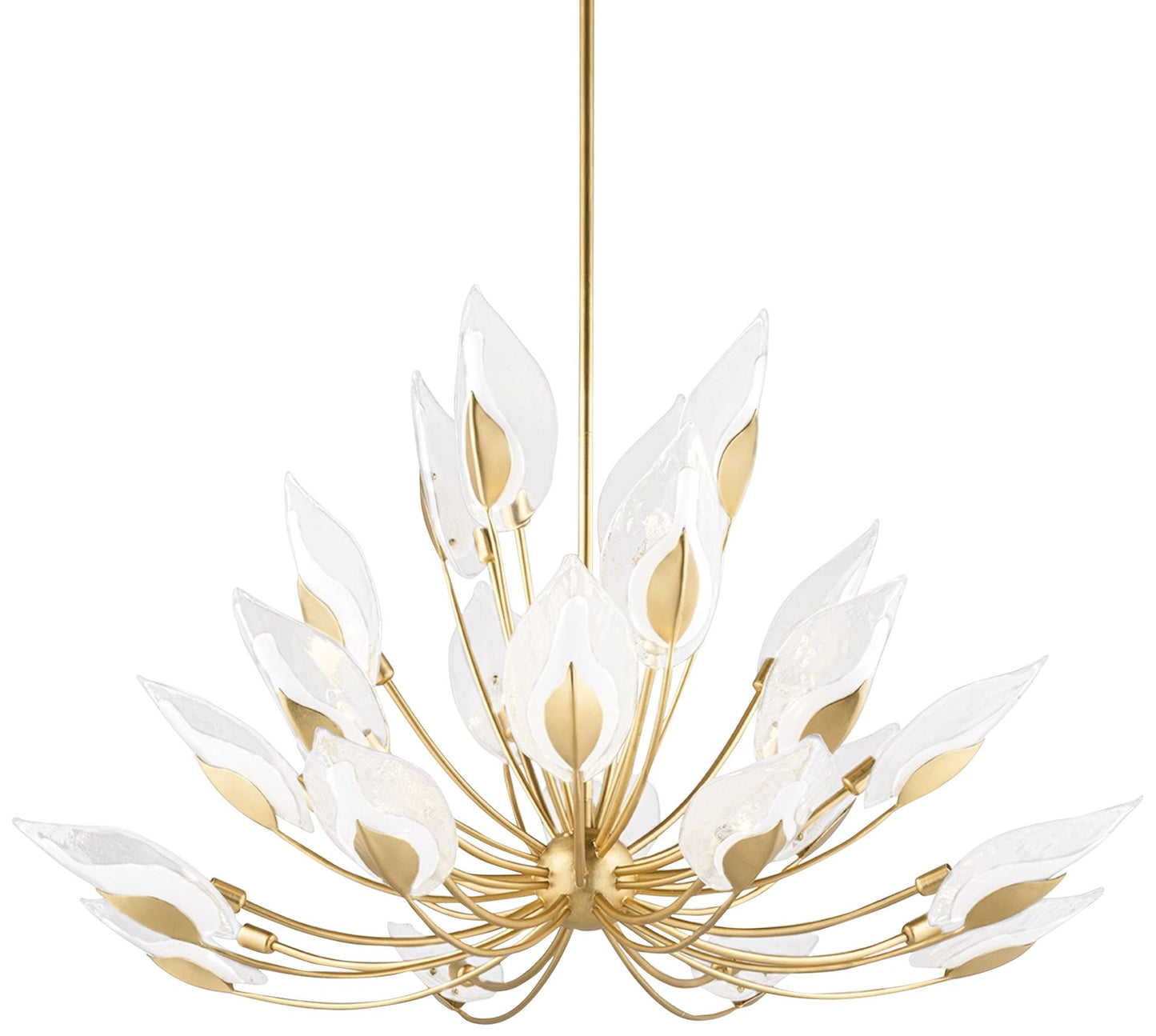 Hudson Valley Blossom 55" Wide Gold Leaf Chandelier