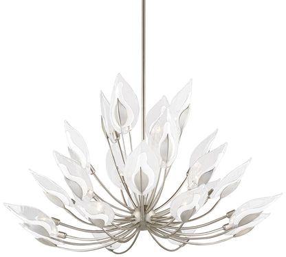 Hudson Valley Blossom 55" Wide Silver Leaf Chandelier