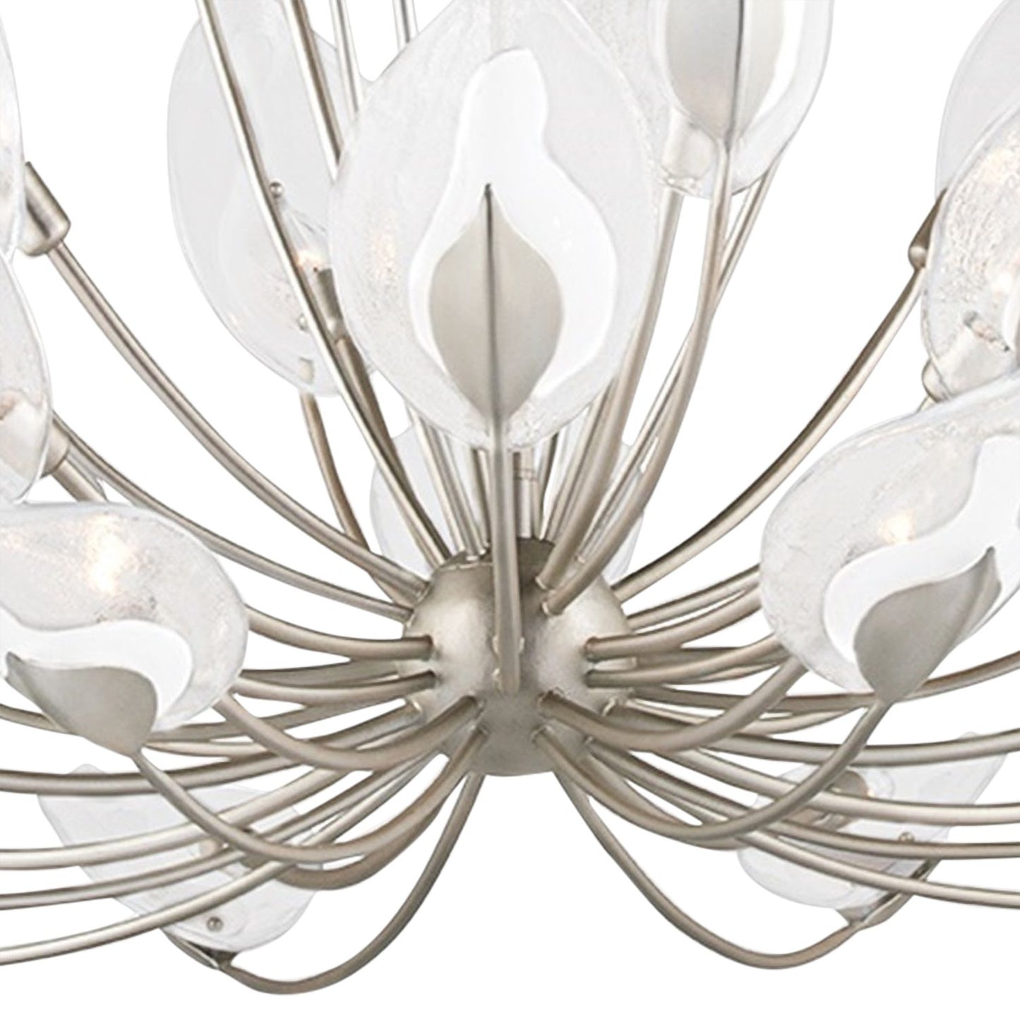 Hudson Valley Blossom 55" Wide Silver Leaf Chandelier