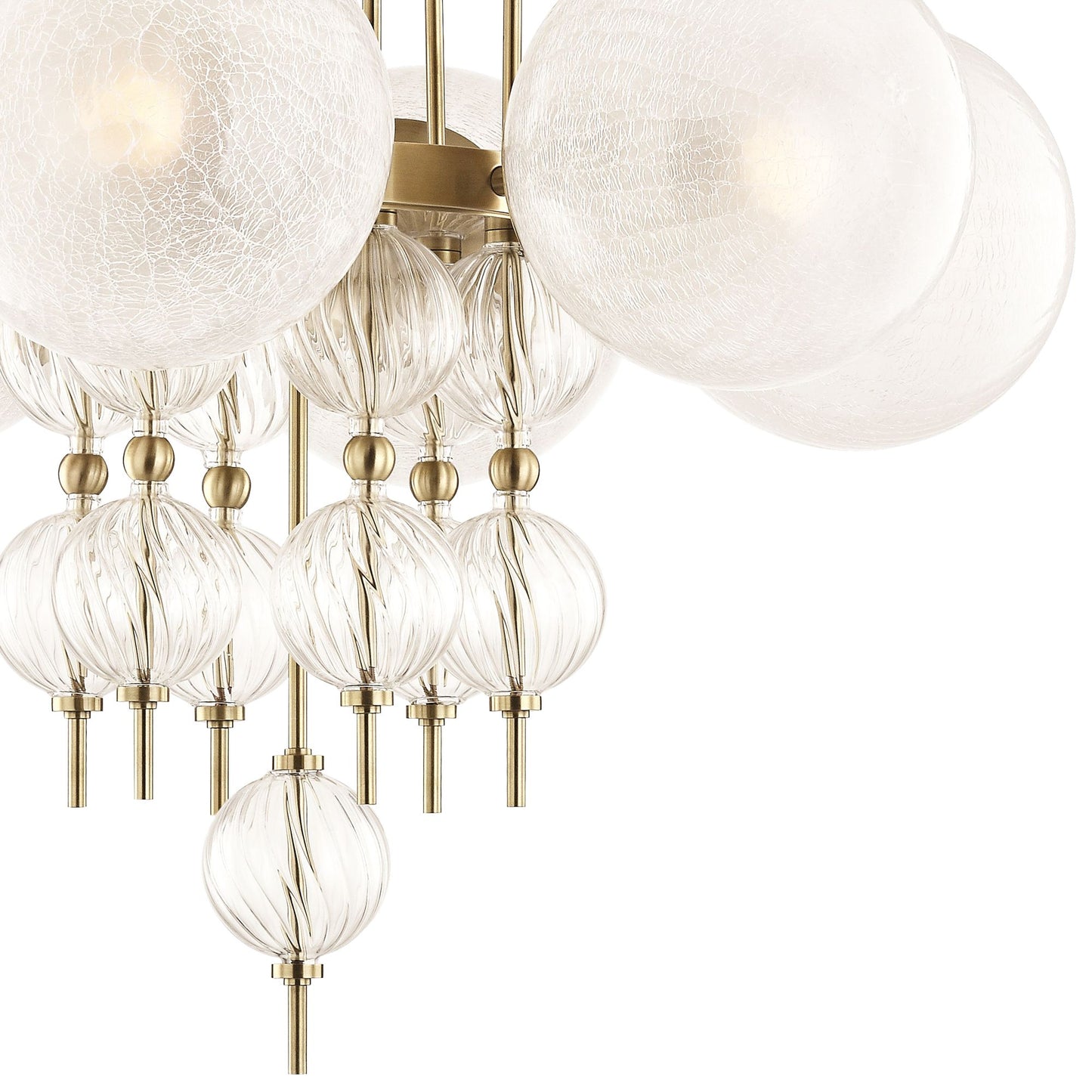 Hudson Valley Calypso 27 1/4"W Aged Brass 6-Light Chandelier