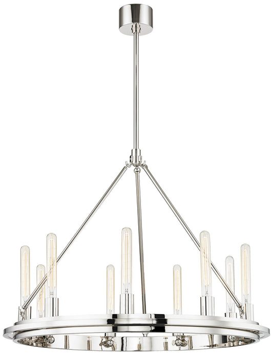 Hudson Valley Chambers 32" Wide Nickel 9-Light Chandelier