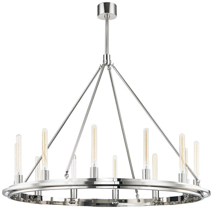 Hudson Valley Chambers 45" Wide Nickel 12-Light Chandelier