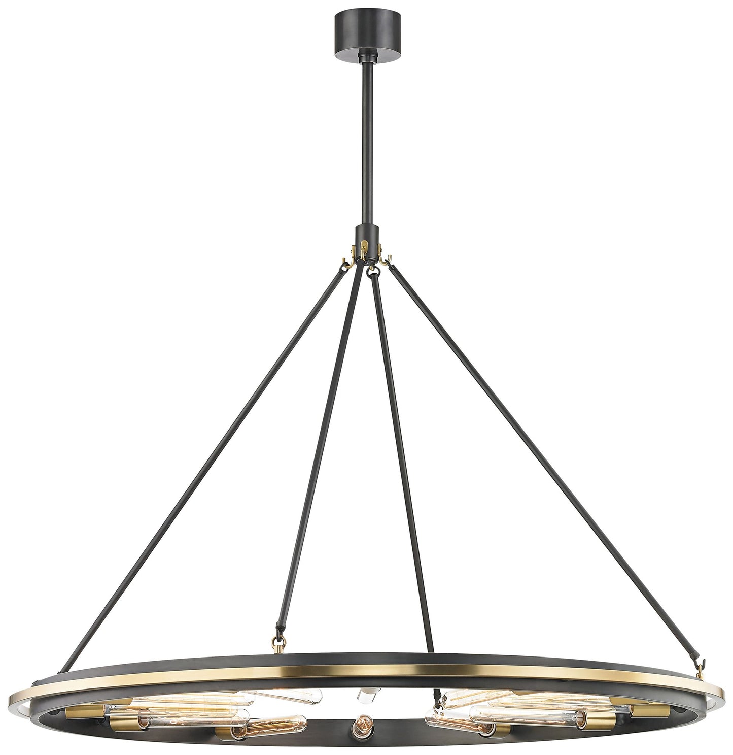 Hudson Valley Chambers 45" Wide Old Bronze 12-Light Pendant