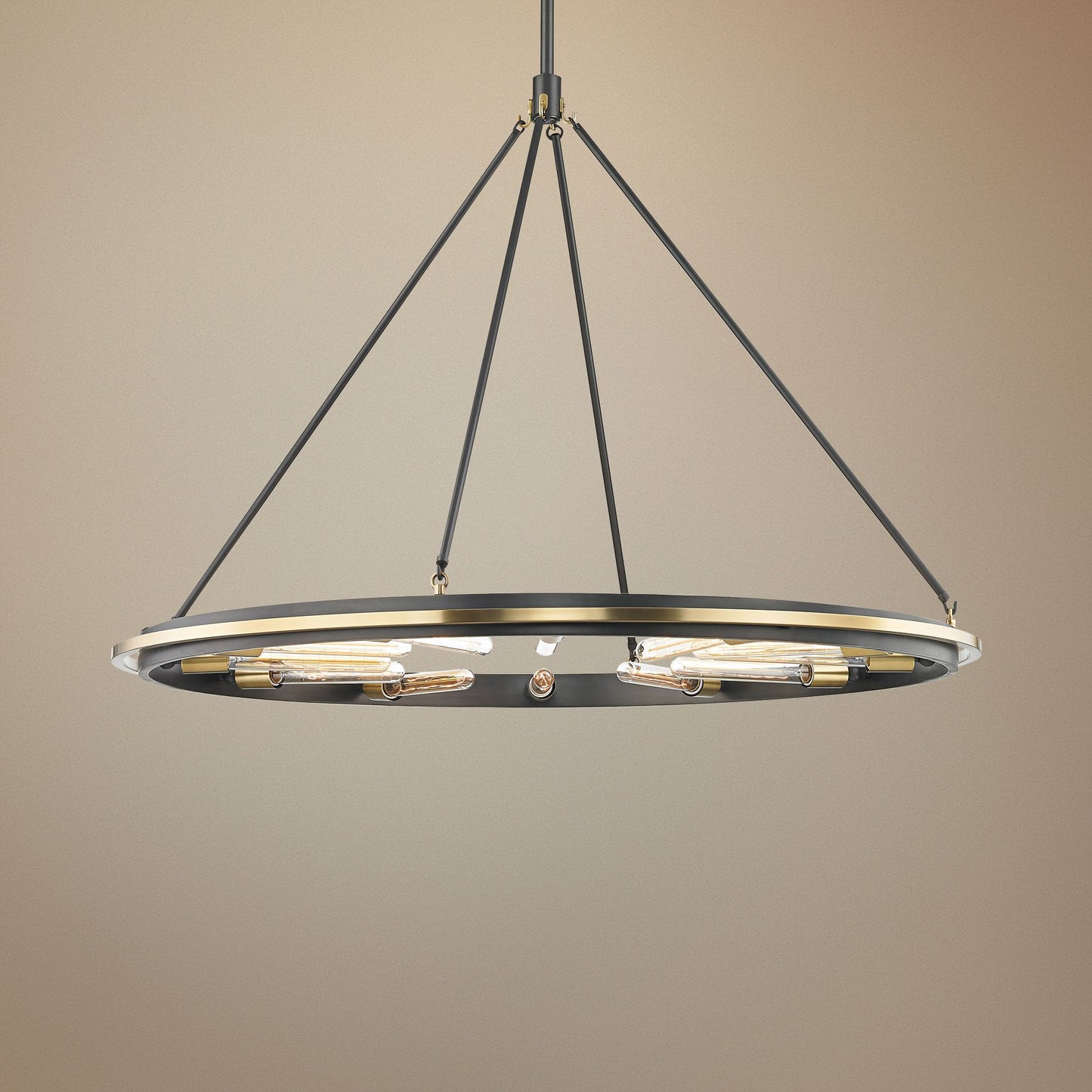 Hudson Valley Chambers 45" Wide Old Bronze 12-Light Pendant