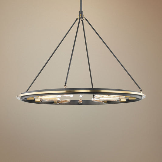 Hudson Valley Chambers 45" Wide Old Bronze 12-Light Pendant