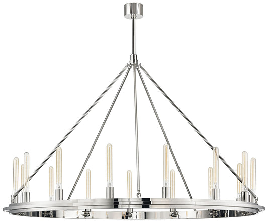 Hudson Valley Chambers 58" Wide Nickel 15-Light Chandelier