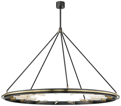 Hudson Valley Chambers 58" Wide Old Bronze 15-Light Pendant