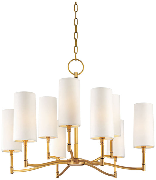 Hudson Valley Dillon 30" Wide Aged Brass 9 Light Chandelier