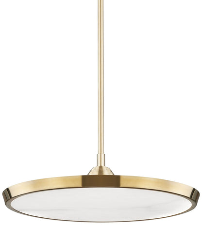 Hudson Valley Draper 20 1/4"W Aged Brass LED Pendant Light