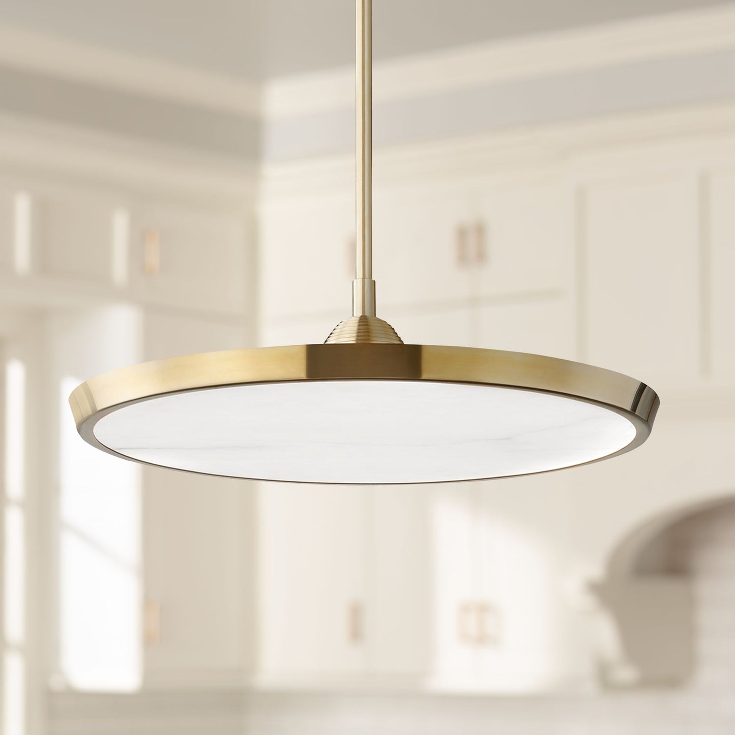 Hudson Valley Draper 20 1/4"W Aged Brass LED Pendant Light