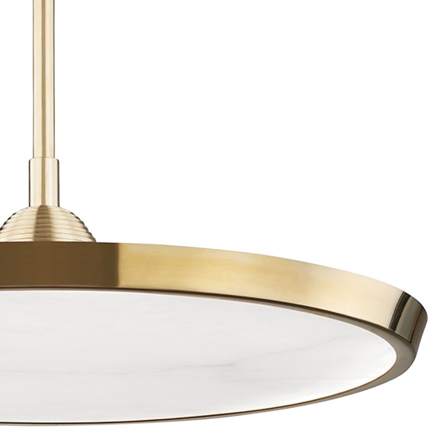 Hudson Valley Draper 20 1/4"W Aged Brass LED Pendant Light