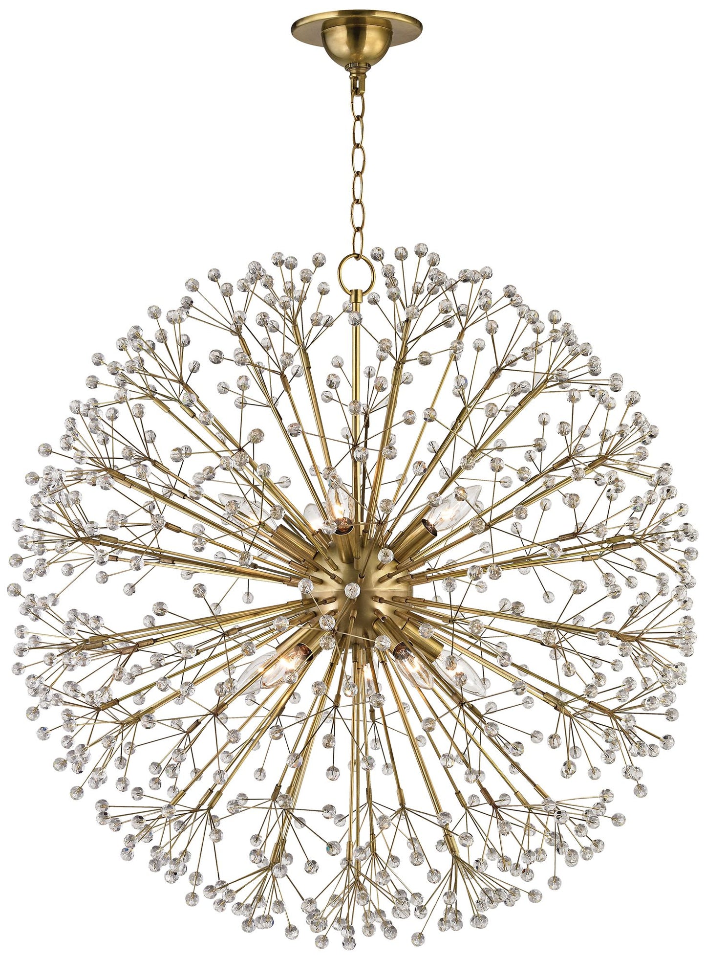 Hudson Valley Dunkirk 30" Wide Aged Brass Chandelier