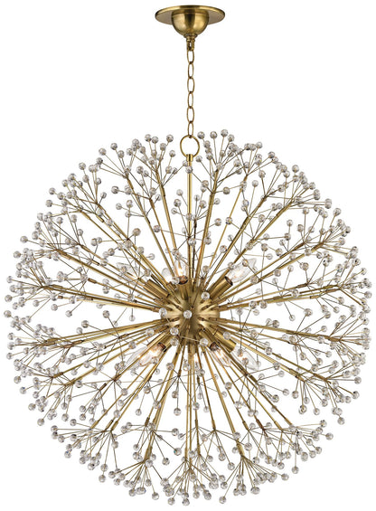 Hudson Valley Dunkirk 30" Wide Aged Brass Chandelier