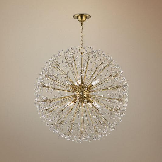 Hudson Valley Dunkirk 30" Wide Aged Brass Chandelier